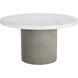 Nicolette 55 X 30 inch Light Grey / Marble Look Outdoor Dining Table